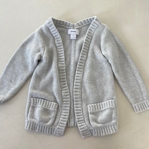 EUC Old Navy girls grey cardigan, 4T